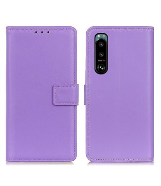 Paars Bookcase Hoesje Sony Xperia 5 III