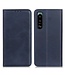 Blauw Split Lederen Bookcase Hoesje voor de Sony Xperia 5 III