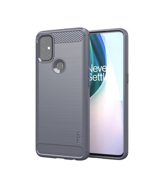 Mofi Grijs Carbon TPU Hoesje OnePlus Nord N10 5G