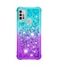 Blauw / Paars Glitter TPU Hoesje voor de Motorola Moto G10