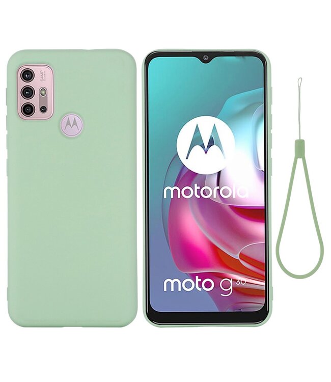 Groen Bandje Siliconen Hoesje voor de Motorola Moto G10