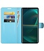 Blauw Lychee Bookcase Hoesje voor de Sony Xperia 5 III