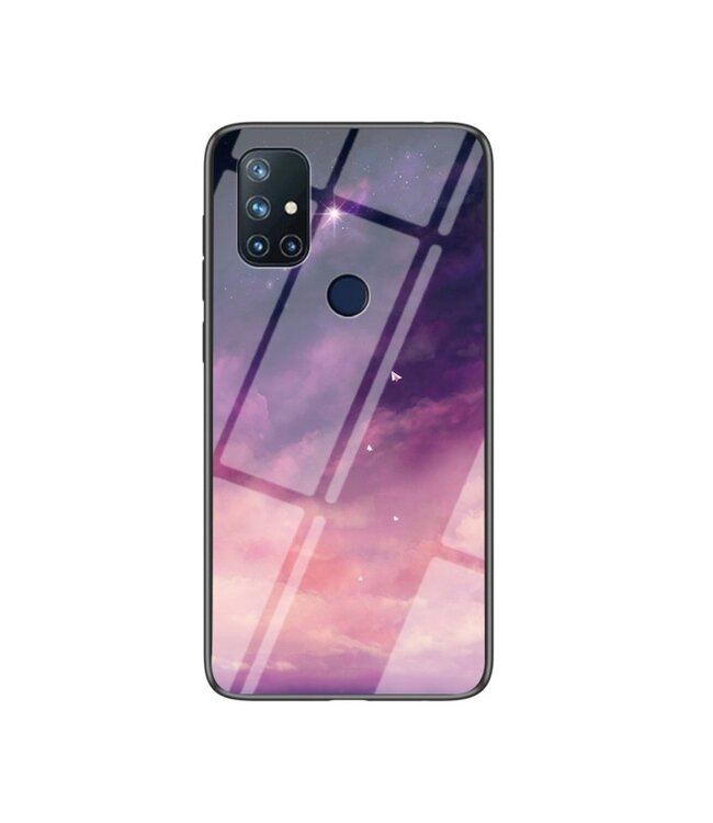 Paarse Sterrenhemel Hardcase Hoesje voor de OnePlus Nord N10 5G