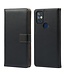 Zwart Split Lederen Bookcase Hoesje voor de OnePlus Nord N10 5G