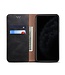 Zwart Wasachtig Textuur Bookcase Hoesje voor de OnePlus Nord N100