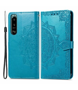 Blauw Mandala Bookcase Hoesje Sony Xperia 5 III