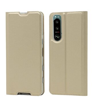 Goud Bookcase Hoesje Sony Xperia 5 III