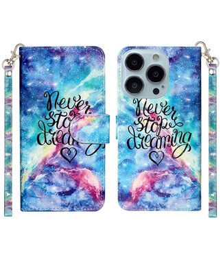 Never Stop Dreaming Bookcase Hoesje iPhone 13 Pro Max