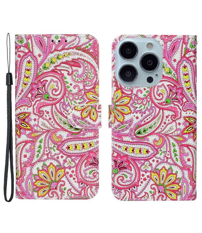 Bloemen Bookcase Hoesje voor de iPhone 13 Pro Max