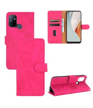 Roze Bookcase Hoesje OnePlus Nord N100