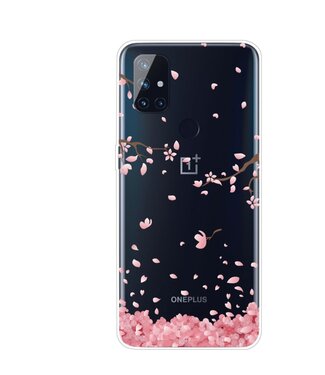 Roze Bloemen TPU Hoesje OnePlus Nord N100