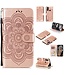 Rosegoud Mandala Bookcase Hoesje voor de Motorola Moto G8 Power Lite