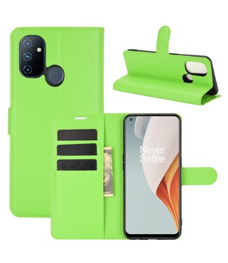 Groen Lychee Bookcase Hoesje OnePlus Nord N100