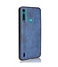 Blauw Effen Faux Lederen Hoesje voor de Motorola Moto G8 Power Lite