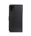 Zwart Lychee Bookcase Hoesje voor de Motorola Moto G9 Plus