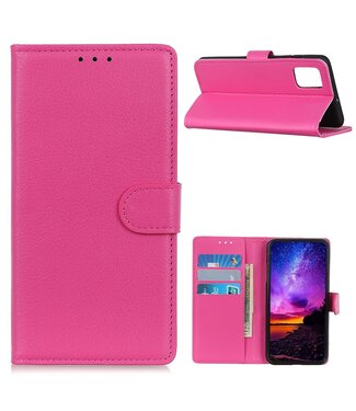 Roze Lychee Bookcase Hoesje Motorola Moto G9 Plus