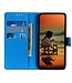 Blauw Lychee Bookcase Hoesje voor de Motorola Moto G9 Plus
