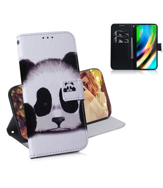 Panda Bookcase Hoesje Motorola Moto G9 Plus