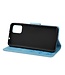 Blauw Vlinder Bookcase Hoesje voor de Motorola Moto G9 Plus