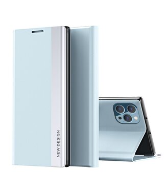 Blauw Foliop Flip Stand Hoesje iPhone 13 Pro Max