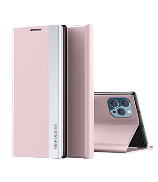 Roze Foliop Flip Stand Hoesje iPhone 13 Pro Max