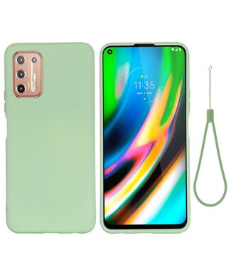 Groen Bandje Siliconen Hoesje Motorola Moto G9 Plus