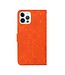 Oranje Bloemen Bookcase Hoesje voor de iPhone 13 Pro Max