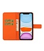 Oranje Bloemen Bookcase Hoesje voor de iPhone 13 Pro Max