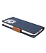 Mercury Mercury Goospery Blauw Canvas Bookcase Hoesje voor de iPhone 13 Pro Max