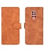 Bruin Skin Touch Bookcase Hoesje voor de Motorola Moto G9 Play