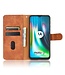 Bruin Skin Touch Bookcase Hoesje voor de Motorola Moto G9 Play