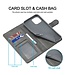 LC.IMEEKE LC.IMEEKE Grijs Wallet Stand Bookcase Hoesje voor de iPhone 13 Pro Max