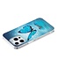 Blauwe Vlinder Lichtgevend TPU Hoesje voor de iPhone 13 Pro Max