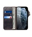 Zwart Genuine Lederen Bookcase Hoesje voor de iPhone 13 Pro Max