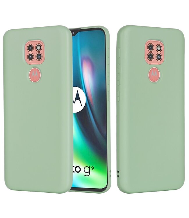 Groen Soft Siliconen Hoesje voor de Motorola Moto G9 Play