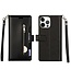 Zwart Multifunctioneel Bookcase Hoesje voor de iPhone 13 Pro Max