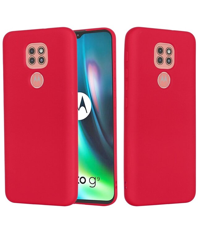 Rood Soft Siliconen Hoesje voor de Motorola Moto G9 Play