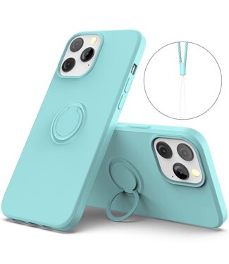 Blauw Eco- Vriendelijk Siliconen Hoesje iPhone 13 Pro Max