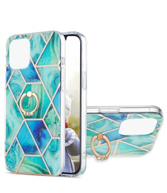 Groen Marmer Hardcase Hoesje iPhone 13 Pro Max