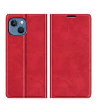 Rood Skin Touch Bookcase Hoesje iPhone 13 Mini