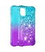 Blauw / Paars Gradient Glitter TPU Hoesje voor de iPhone 13 Mini