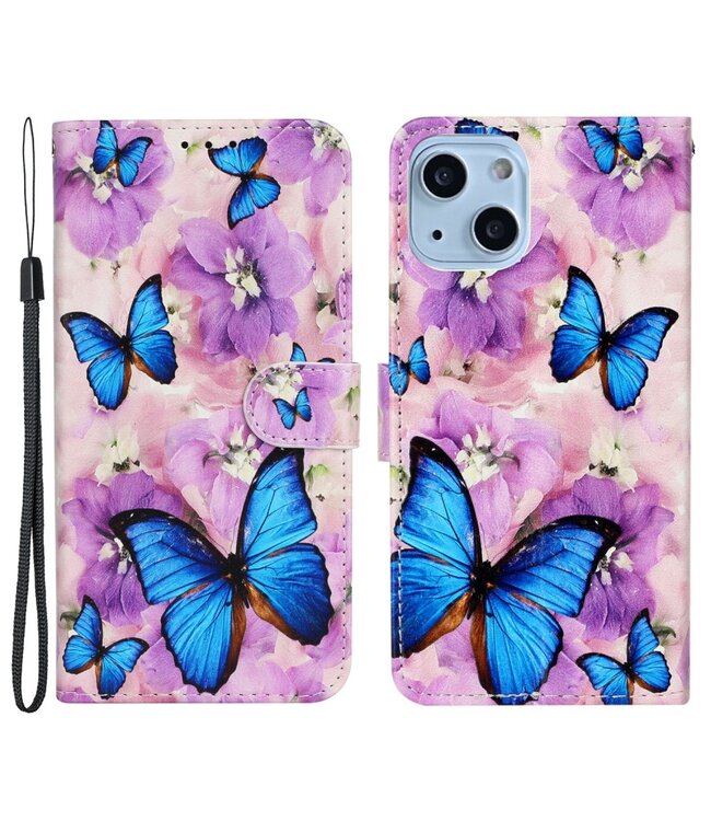 Butterflies Bookcase Hoesje voor de iPhone 13 Mini