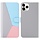 Grijs / Blauw / Roze Design Bookcase Hoesje voor de iPhone 13 Mini