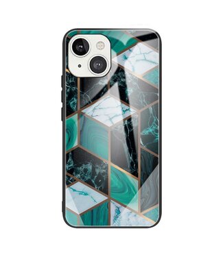 Groen Marmer Hardcase Hoesje iPhone 13 Mini