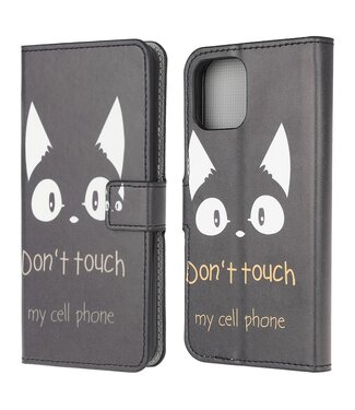Don't Touch My Cell Phone Bookcase Hoesje iPhone 13 Mini