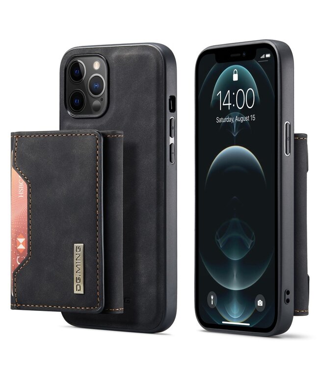 DG.Ming DG.Ming Zwart Pasjeshouder Hybrid Hoesje voor de iPhone 13 Mini