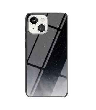 Zwarte Sterrenhemel Hardcase Hoesje iPhone 13 Mini