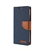 Mercury Mercury Goospery Blauw Canvas Bookcase Hoesje voor de iPhone 13 Mini