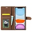 Forwenw Forwenw Bruin Effen Bookcase Hoesje voor de iPhone 13 Mini