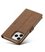 Forwenw Forwenw Bruin Effen Bookcase Hoesje voor de iPhone 13 Mini